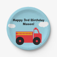 Plaques à papier personnalisées de "Firetruck"