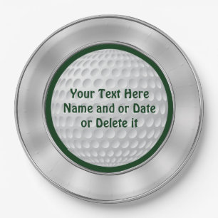 Assiettes En Carton Plaques à papier personnalisées de golf avec de