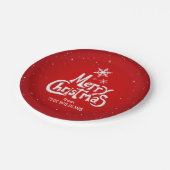 Assiettes En Carton Plaques à papier personnalisées de Joyeux Noël (Angle)