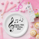 Assiettes En Carton Plaques à papier personnalisées "de notes de (Fête)