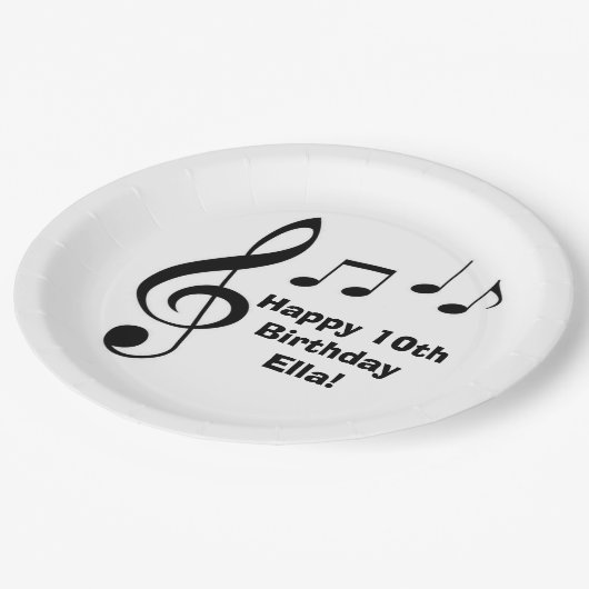 Assiettes En Carton Plaques à papier personnalisées "de notes de (Angle)