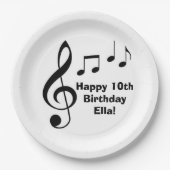 Assiettes En Carton Plaques à papier personnalisées "de notes de (Devant)