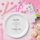 Assiettes En Carton Plaques à papier personnalisées par croix (Fête)