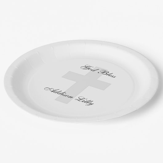 Assiettes En Carton Plaques à papier personnalisées par croix (Angle)
