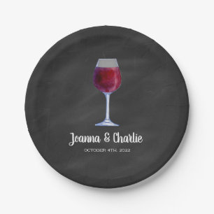 Assiettes En Carton Plaques à papier personnalisées par vin de table