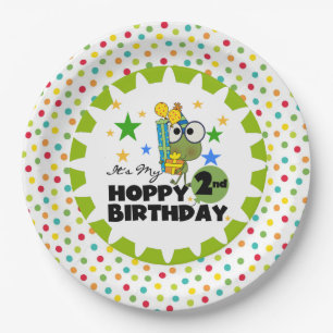 Assiettes En Carton Plaques à papier pour le deuxième anniversaire d