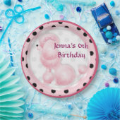 Assiettes En Carton Plaques à papier roses de fête d'anniversaire de (Fête)