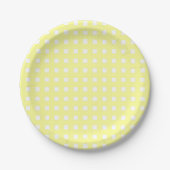 Assiettes En Carton Plaques à papier vérifiées par guingan jaune (Devant)
