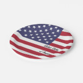 Assiettes En Carton Plaques American Flag, patriotes américains / part (Angle)