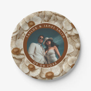 Assiettes En Carton Plaques Anémoniques Chic Pour Fête De Mariage D'Ét