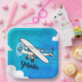 Assiettes En Carton Plaques ascendantes de l'avion (Fête)