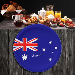 Assiettes En Carton Plaques australiennes du drapeau, sports / support