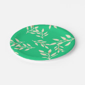 Assiettes En Carton Plaques avec baies et Feuilles sur vert (Angle)