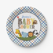 Assiettes En Carton Plaques Baby showers Safari (Devant)