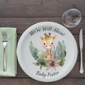 Assiettes En Carton Plaques Baby showers Safari