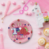 Assiettes En Carton Plaques Berry First Birday (Fête)