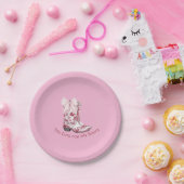 Assiettes En Carton Plaques Boot et Bows roses (Fête)