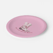 Assiettes En Carton Plaques Boot et Bows roses (Angle)