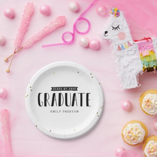 Assiettes En Carton Plaques Bubbly Chic Graduation Party (Fête)