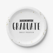 Assiettes En Carton Plaques Bubbly Chic Graduation Party (Devant)