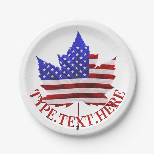 Assiettes En Carton Plaques canadiennes américaines Plaques personnali (Devant)