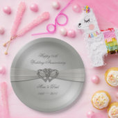 Assiettes En Carton Plaques classiques en argent 25e anniversaire Mari (Fête)