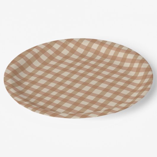 Assiettes En Carton Plaques d'anniversaire Brown (Angle)