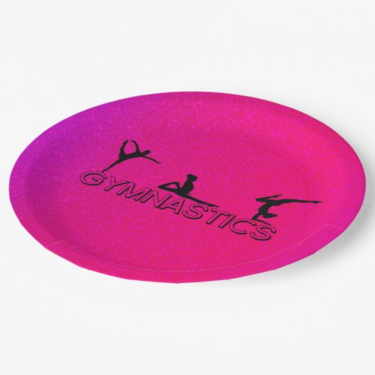 Assiettes En Carton Plaques d'anniversaire de gymnastique pour les fil (Angle)