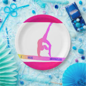 Assiettes En Carton Plaques d'anniversaire de gymnastique pour les fil (Fête)