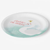 Assiettes En Carton Plaques d'anniversaire de la princesse de cygne, L (Angle)