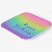 Assiettes En Carton Plaques d'anniversaire de l'arc-en-ciel (Angulaire)