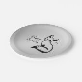 Assiettes En Carton Plaques d'anniversaire de Renard d'argent (Angle)