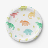 Assiettes En Carton Plaques d'anniversaire Dino-Mite (Devant)
