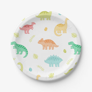 Assiettes En Carton Plaques d'anniversaire Dino-Mite