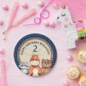 Assiettes En Carton Plaques d'anniversaire du bûcheron bleu (Fête)