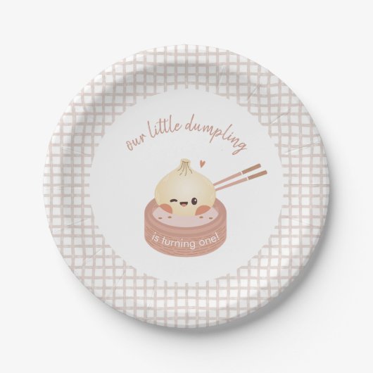Assiettes En Carton Plaques d'anniversaire jetables, Dim Sum Anniversa (Devant)