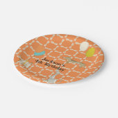 Assiettes En Carton Plaques d'anniversaire Orange pour enfants (Angle)