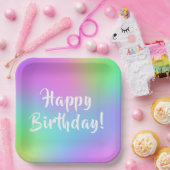 Assiettes En Carton Plaques d'anniversaire Pastel Multicolore (Fête)