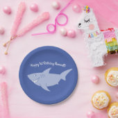 Assiettes En Carton Plaques de 1er anniversaire pour bébé requin (Fête)