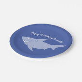 Assiettes En Carton Plaques de 1er anniversaire pour bébé requin (Angle)