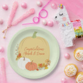 Assiettes En Carton Plaques de Baby shower Citrouille d'automne (Fête)