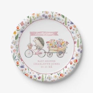 Assiettes En Carton Plaques de Baby shower de hérisson rose - Cultivée