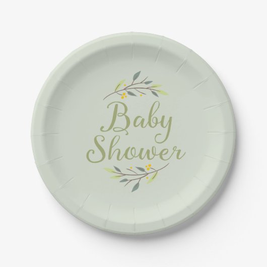 Assiettes En Carton Plaques de Baby shower des forêts (Devant)