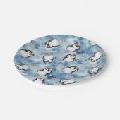 Assiettes En Carton Plaques de Baby shower Motif de pingouin (Angle)
