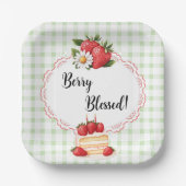 Assiettes En Carton Plaques de Baby shower papier à pâte de fraise (Recto)