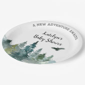 Assiettes En Carton Plaques de Baby shower Rustique Adventure (Angle)