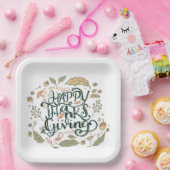 Assiettes En Carton Plaques de bon thanksgiving (Fête)