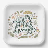 Assiettes En Carton Plaques de bon thanksgiving (Recto)