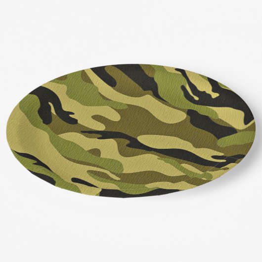 Assiettes En Carton plaques de camouflage (Angle)