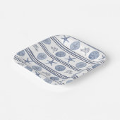 Assiettes En Carton Plaques de Carré bleu marine (Angulaire)